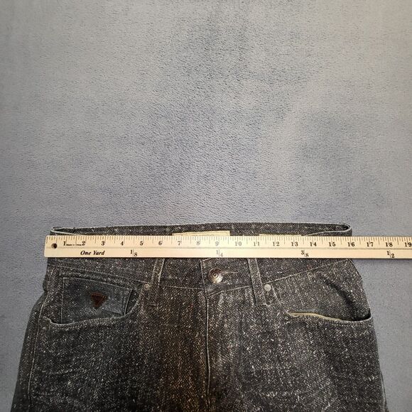 Guess Jeans Mens 32x28 Black Lincoln Slim Straight Distressed Denim - Picture 9 of 11